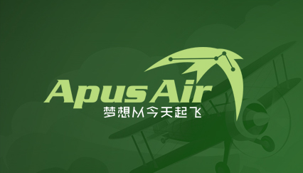 Aviation training logo, Apus logo design