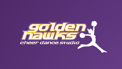 Cheer dance studio, cheerleader logo