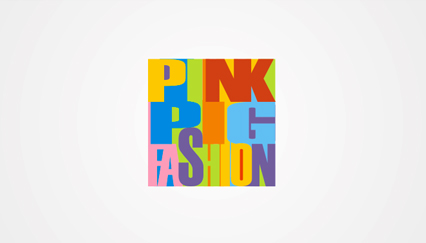 Fashion store logo design, Colorful text logo