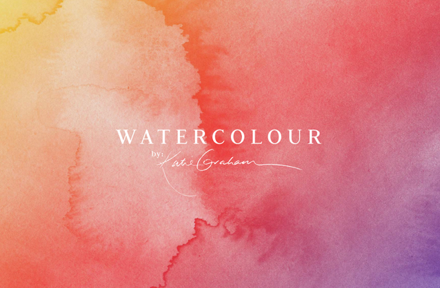 Watercolor artist logo design