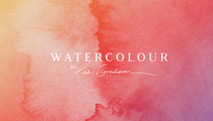 Watercolor artist logo design