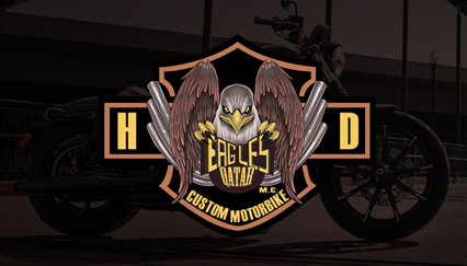 Harley-Davidson moto club logo, Eagle logo design