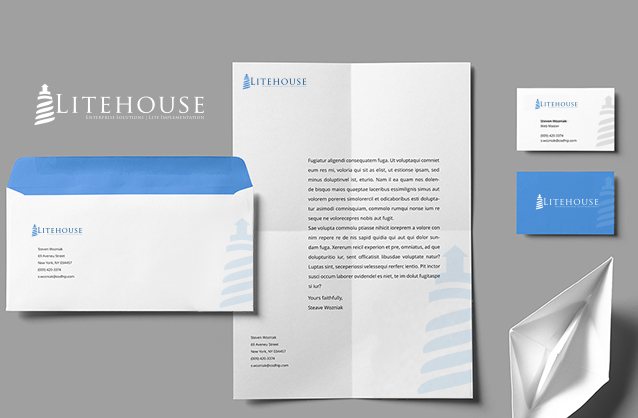 IT Solutions logo design, Lighthouse logo