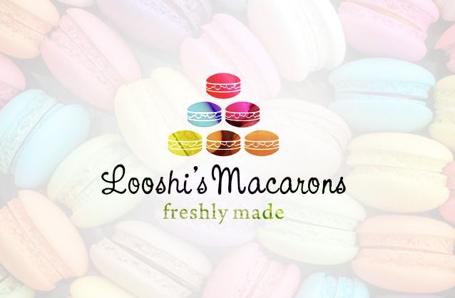Macaron shop logo, Cute macaron logo