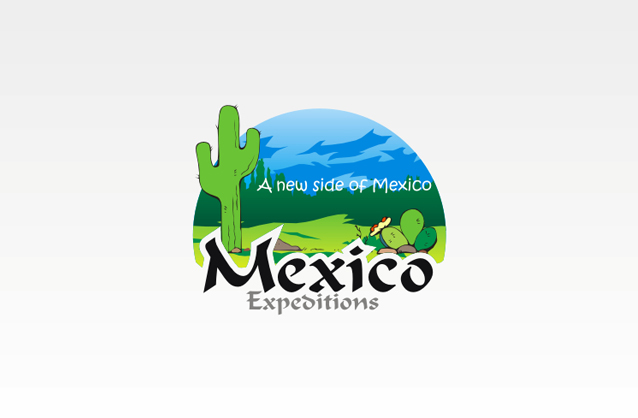 Mexico travel guide logo, Cactus logo