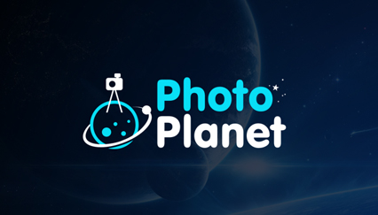 photography logo, PS logo design, Planet logo